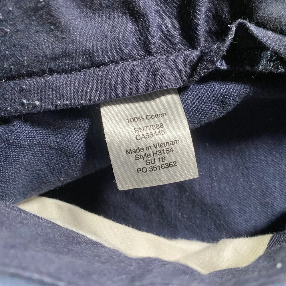 J. Crew Driggs Navy Blue Chino Pants Mens W31 L30 Cotton‎ Flat Front